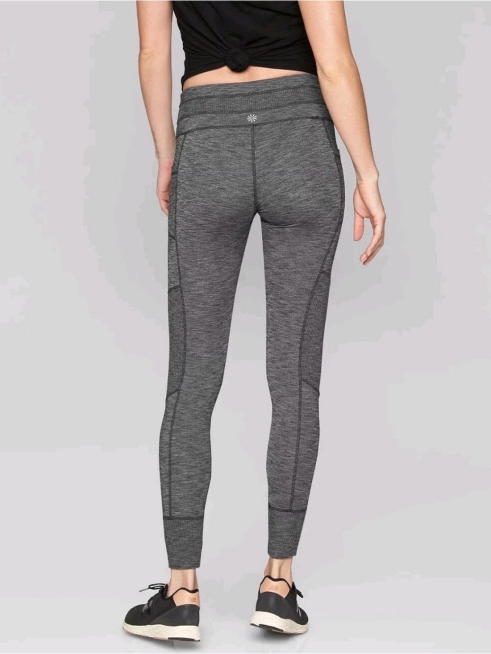 Athleta Dark Heather Gray Excurison High-Waist Performance Leggings